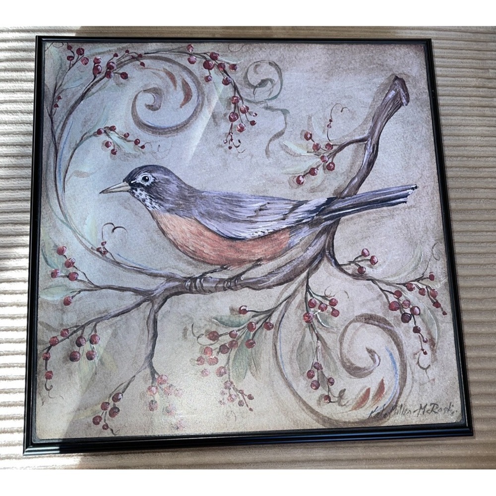 Kate Miller McRostie Boxed Frame Robin Print